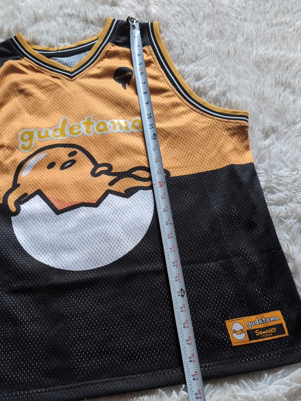 Blackmilk Sanrio Gudetama & Chill Basketball Mesh Jersey Tank Top Size Large - Picture 13 of 13